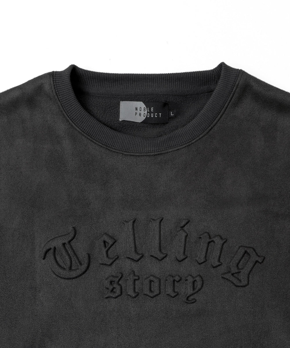 フェイクスウェードロゴプルオーバー