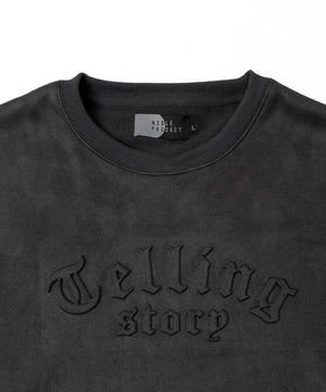 フェイクスウェードロゴプルオーバー