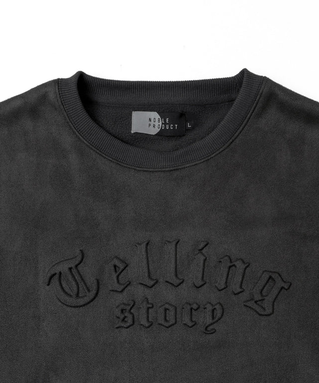 フェイクスウェードロゴプルオーバー