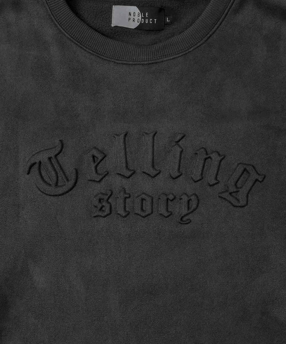 フェイクスウェードロゴプルオーバー