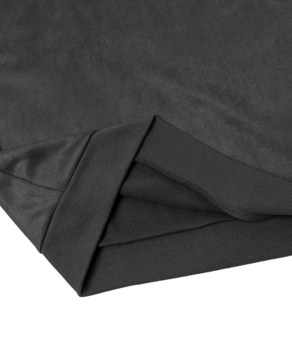 フェイクスウェードロゴプルオーバー