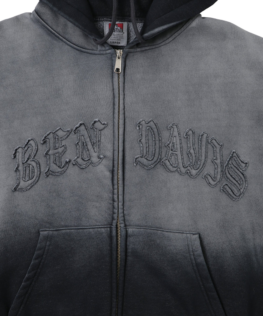 BENDAVISフェードロゴZIPパーカー