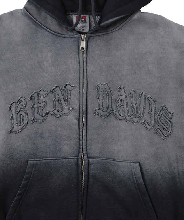 BENDAVISフェードロゴZIPパーカー