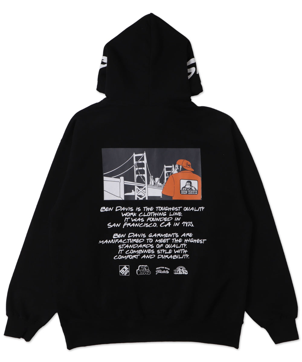 BENDAVISブリッジグラフィックプルパーカー