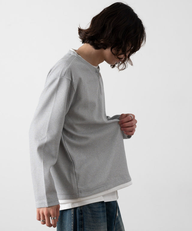 杢グレー モデル：182cm L着用