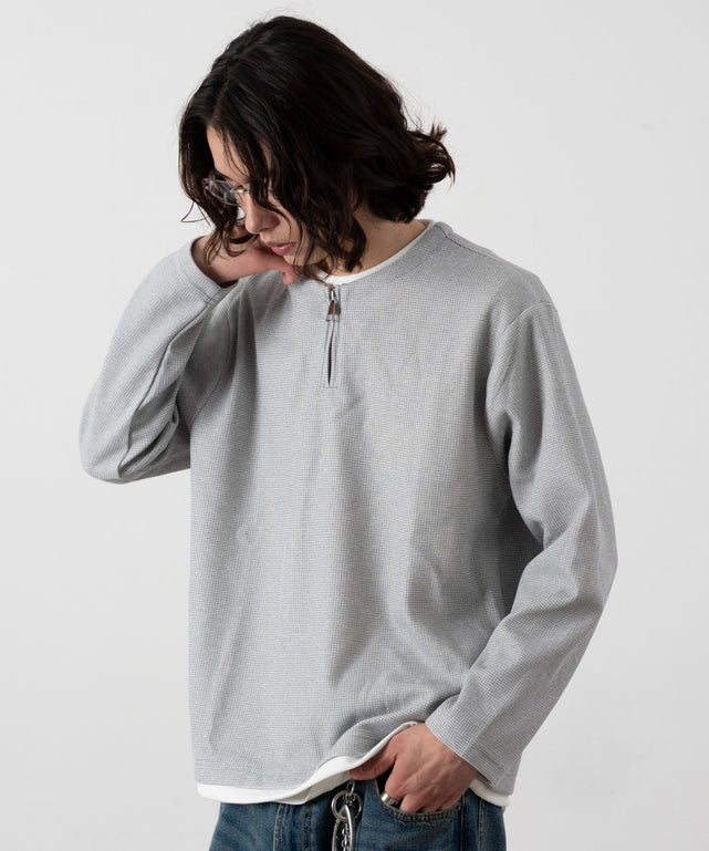 杢グレー モデル：182cm L着用