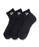 NEWERA SOCKS ANKLE 3PAIRS(25-27cm)/ブラック