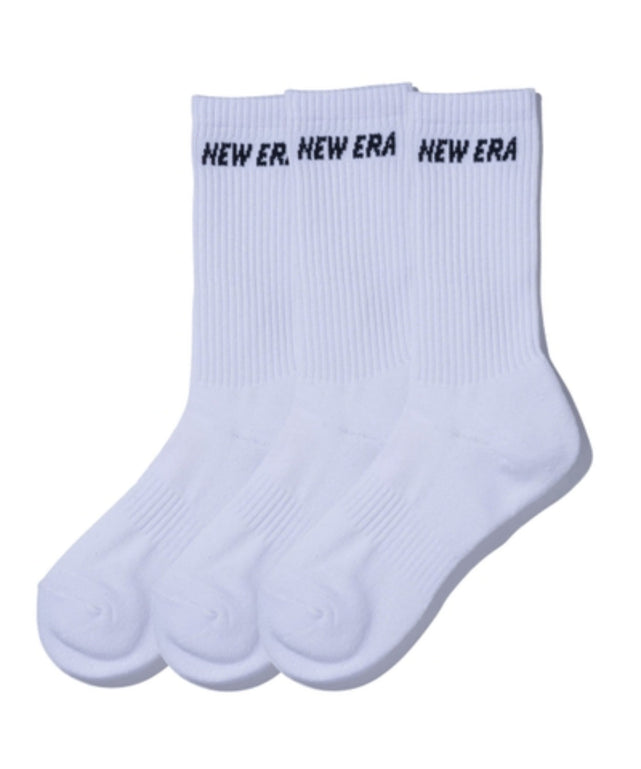 NEWERA SOCKS CREW 3PAIRS(25-27cm/ホワイト