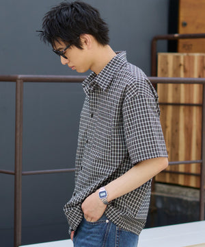 ブラックチェック1 モデル：181cm L着用