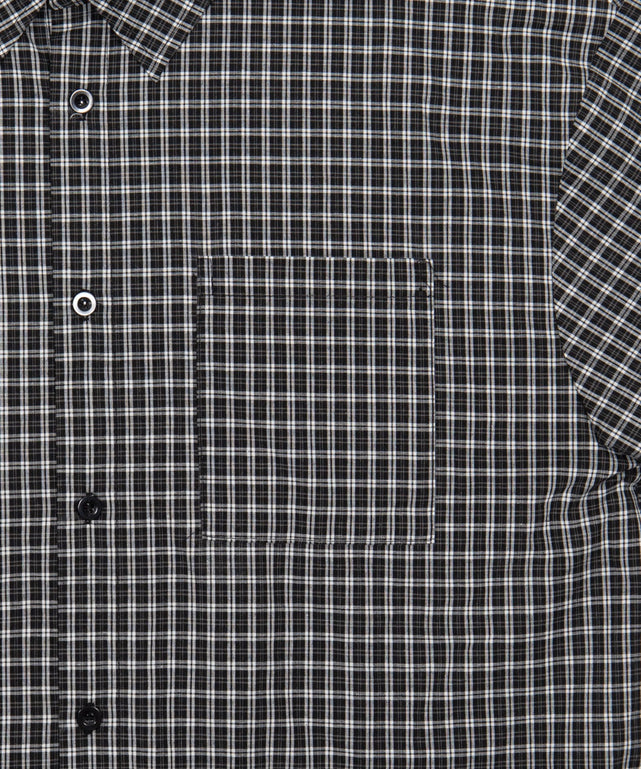 クロップドSSマイクロチェックシャツ