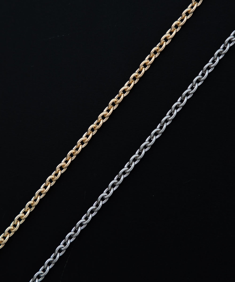 Mラインストーンダブルモチーフネックレス