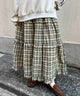 タータンチェックティアードスカート/ベージュ モデル：157㎝ F着用