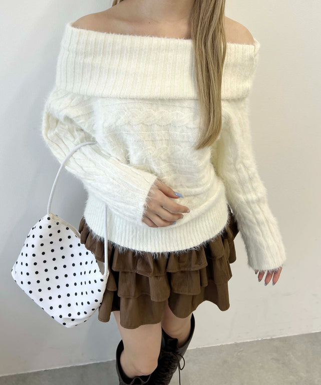 ホワイトアイボリーモデル：160㎝ F着用