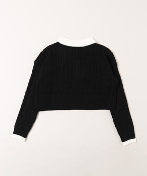 バイカラーポロニット