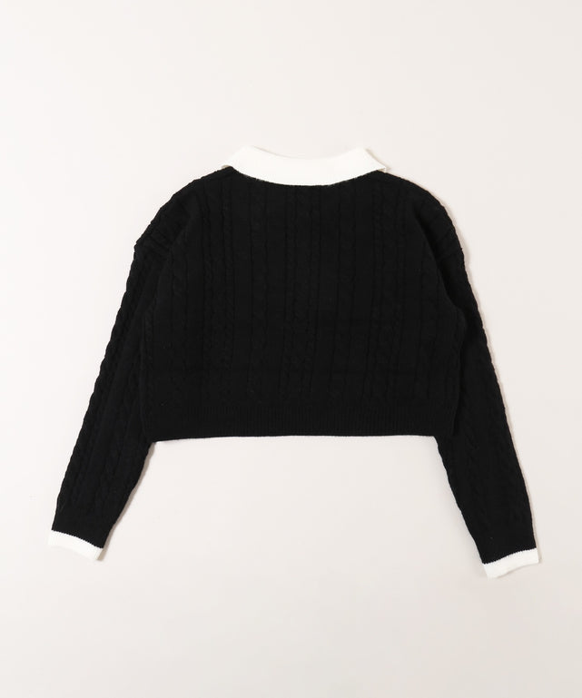 バイカラーポロニット