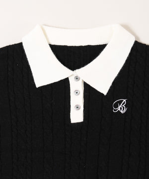 バイカラーポロニット