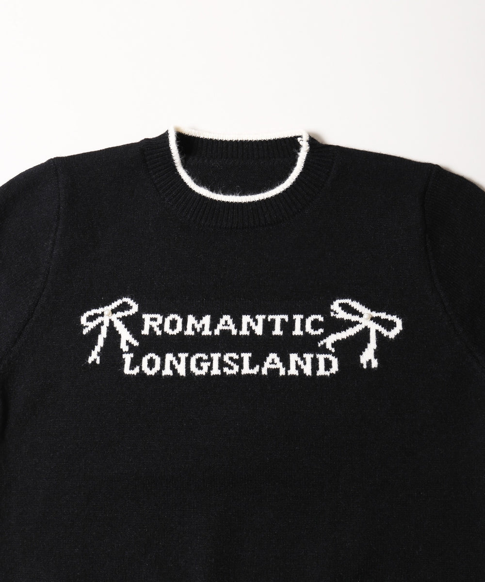 リボンメッセージニット