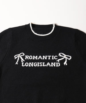 リボンメッセージニット