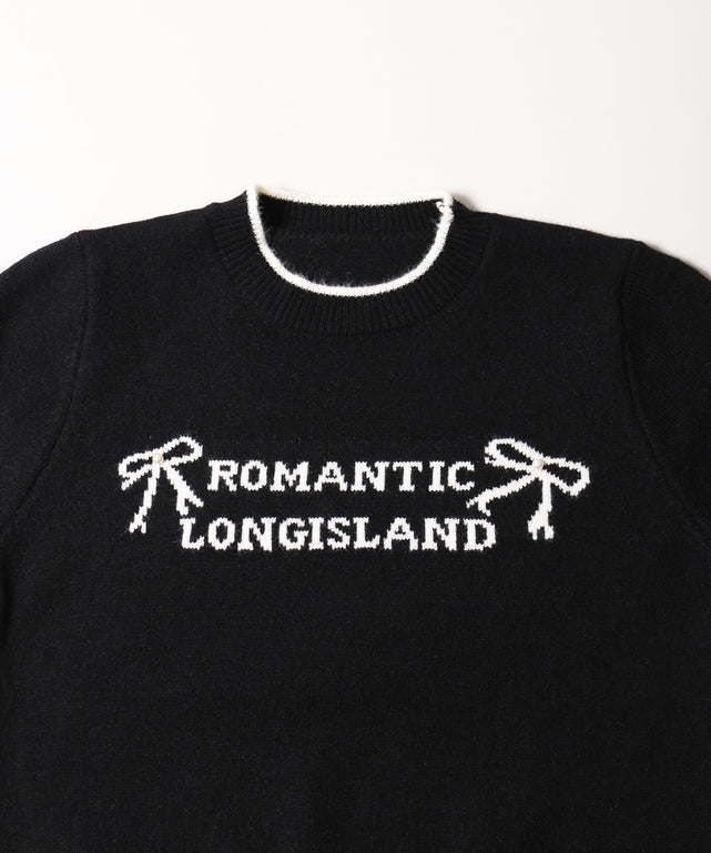 リボンメッセージニット