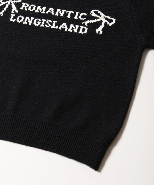 リボンメッセージニット