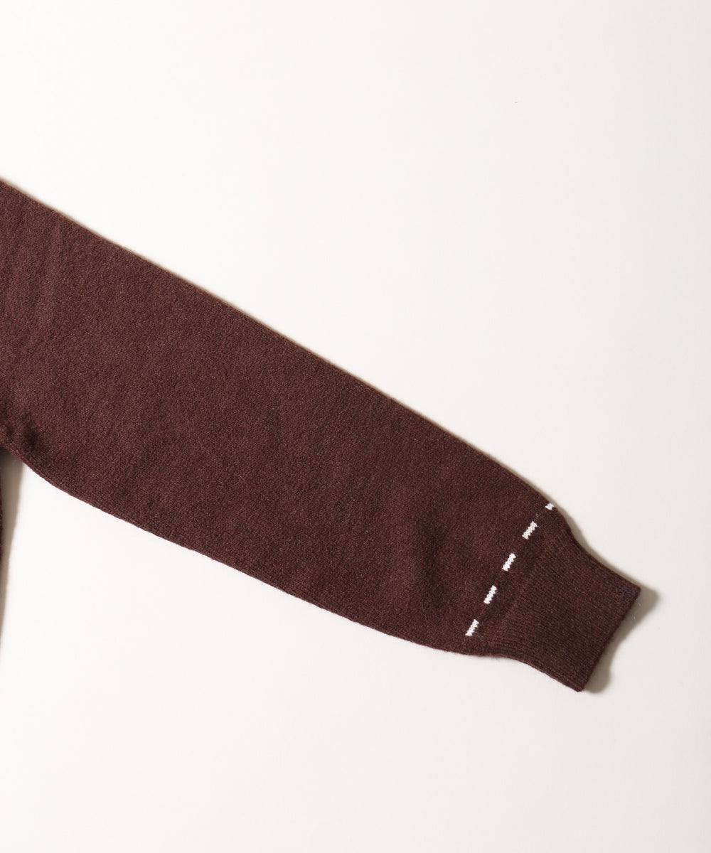 アーガイルデザインニットパーカー