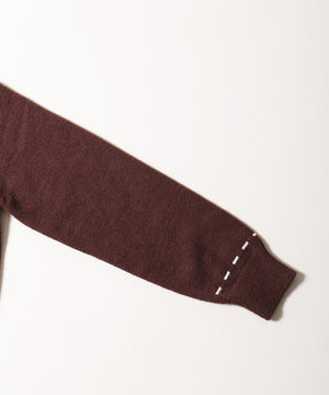 アーガイルデザインニットパーカー