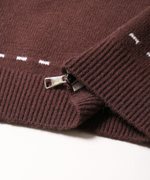 アーガイルデザインニットパーカー