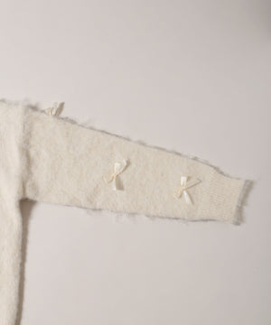 モヘアタッチリボンニット