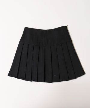 ダブルレースアッププリーツスカート