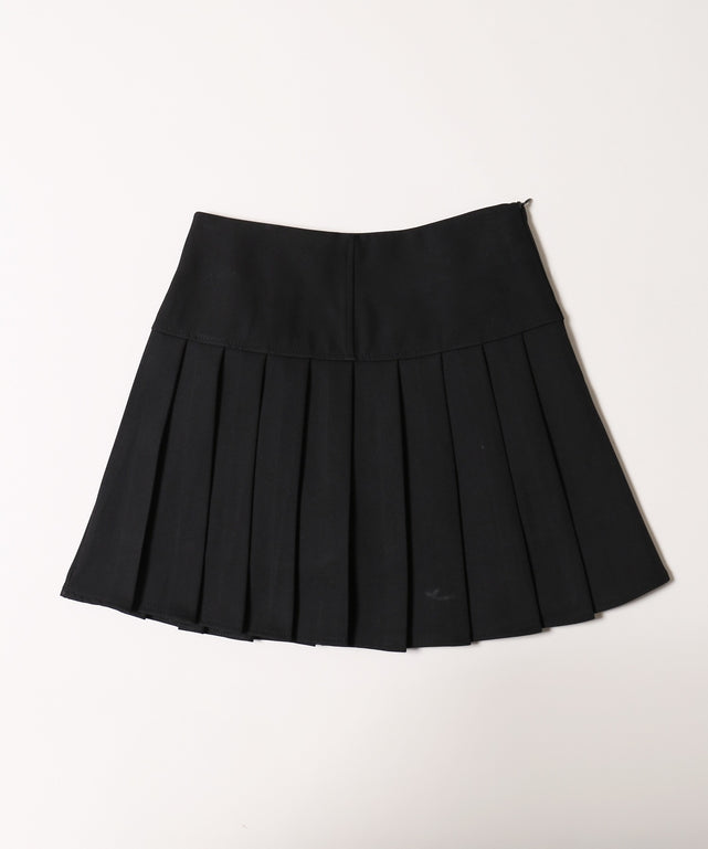 ダブルレースアッププリーツスカート