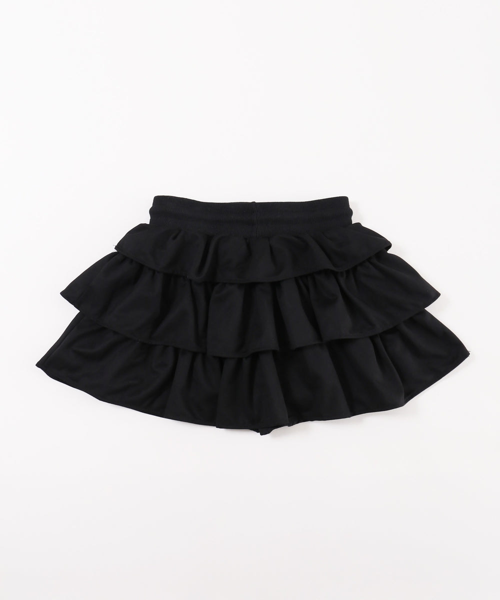 スウェードタッチ3段ティアードスカート