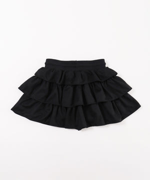 スウェードタッチ3段ティアードスカート