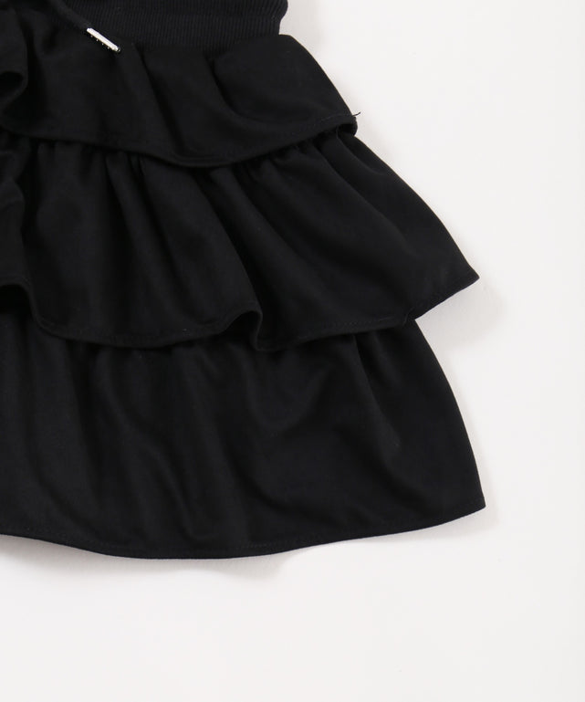 スウェードタッチ3段ティアードスカート