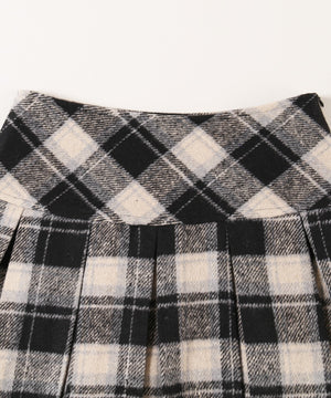 チェックボックスプリーツスカート