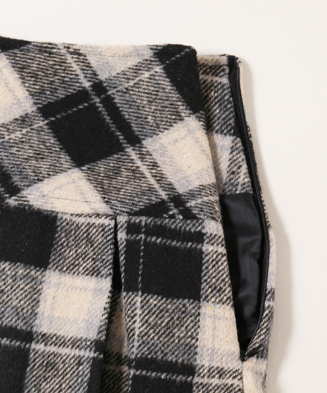 チェックボックスプリーツスカート