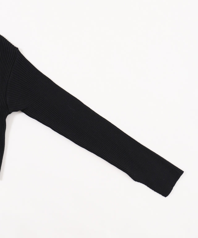 フリルリボンニットカーディガン