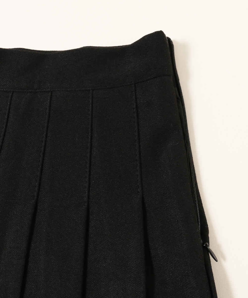 起毛プリーツミニスカート