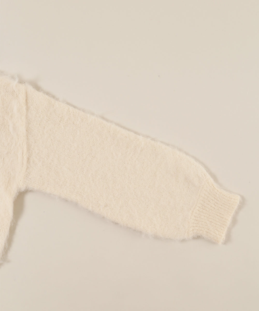 リボンワンショルニット