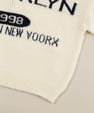 ハーフジップセーラーニット