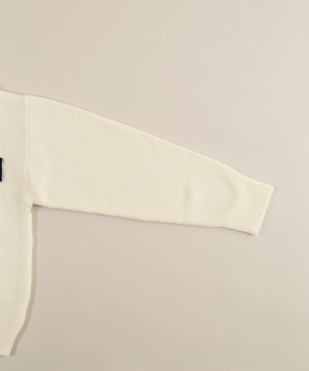 ハーフジップセーラーニット