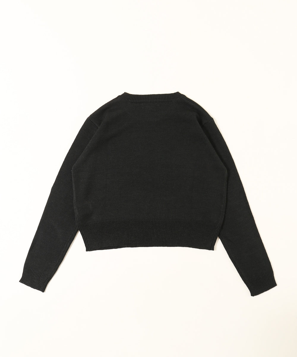 リボンジャガードコンパクトニット