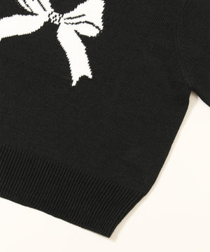 リボンジャガードコンパクトニット