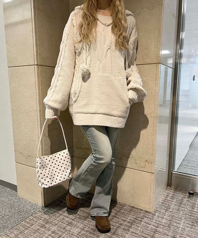 ホワイトアイボリー モデル：160㎝ F着用