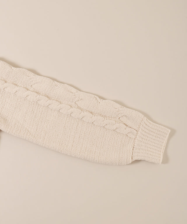 ビッグフードポンポンニットパーカー