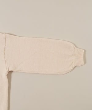 レースアップルーズニット