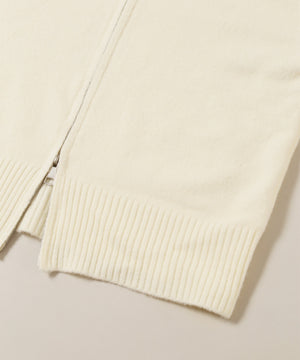 フードファーWジップカーディガン