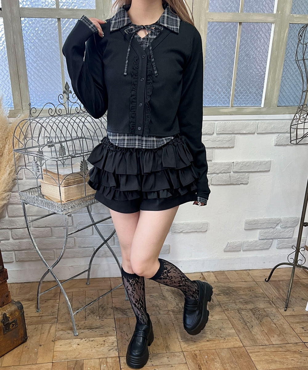 フロントオープンドッキング長袖シャツ