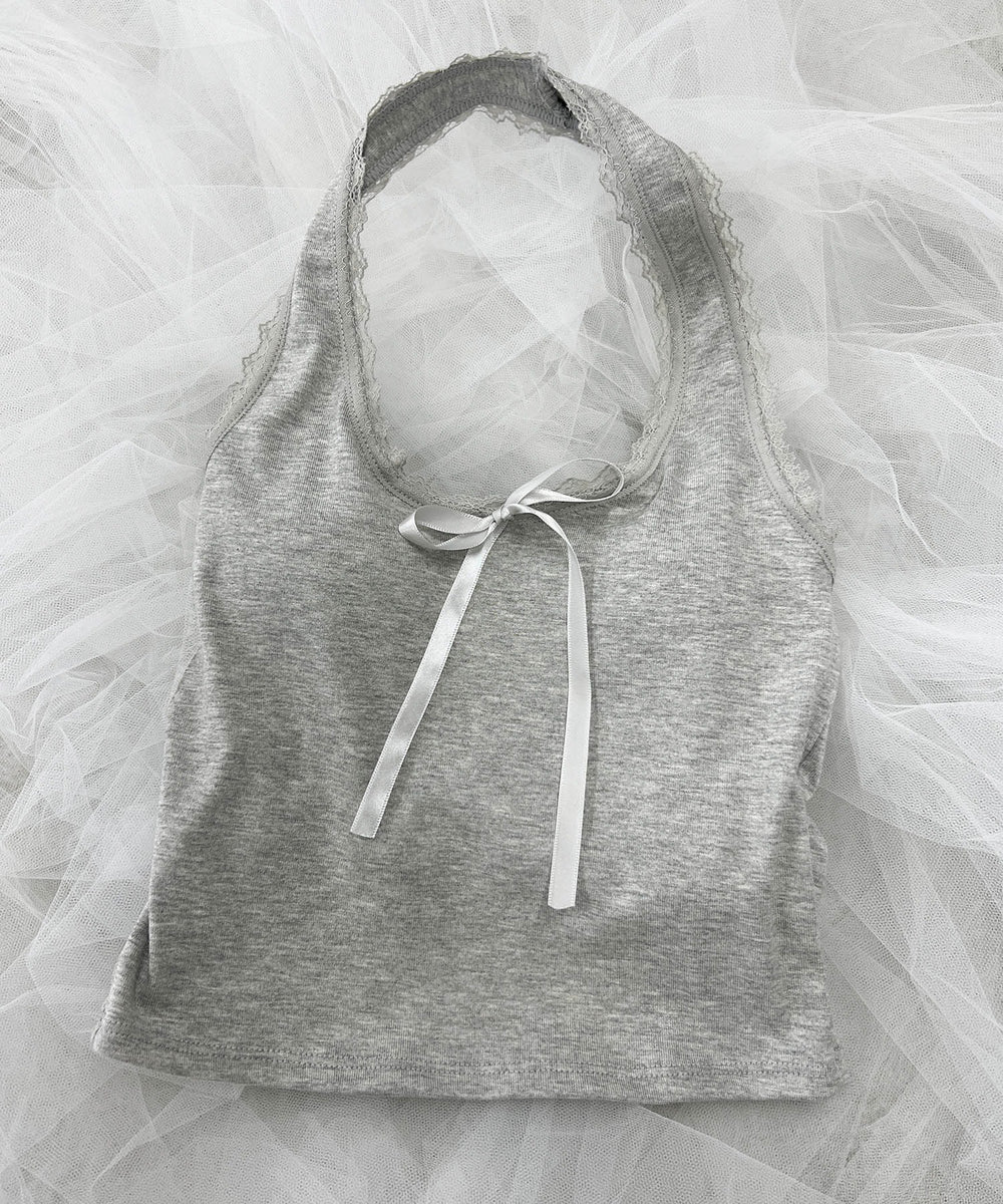 ホルターネックリボンキャミソール