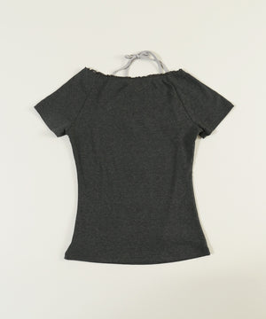 ホルターネックグラフィックTシャツ