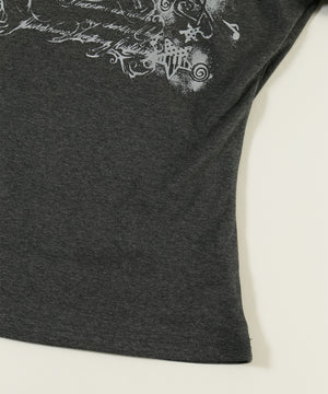 ホルターネックグラフィックTシャツ